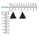 Geekria Devil Horn Headphone Decor, Adhesive Horns for Headband, Gothic Punk Halloween Cosplay Accessory Compatible with Sony, Bose, Beats, Microsoft, Skullcandy Headphones (Black)