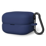 Geekria Silicone Case Cover Compatible with Sony LinkBuds Open WF-L910, True Wireless Earbuds, Protective Earphones Skin Cover with Keychain Hook, Charging Port Accessible (Blue)