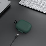 Geekria Silicone Case Cover Compatible with Soundcore by Anker AeroFit 2 True Wireless Earbuds, Protective Earphones Skin Cover with Keychain Hook, Charging Port Accessible (Green)