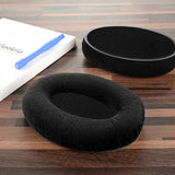 Geekria Comfort Velour Replacement Ear Pads for Sennheiser PXC350, HD 380/ 380 PRO, PC 350/ 350 SE, HME95, HMEC250 Headphones Ear Cushions, Repair Parts (Black)