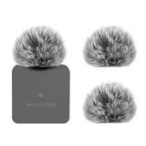 Geekria for Creators Furry Windscreen Compatible with Rode Wireless GO Gen 3 III, GO 2, PRO, ME Mic DeadCat Wind Cover Muff, Fluff Cover Windshield, Wind Noise Reduction (Grey / 3 Pack)