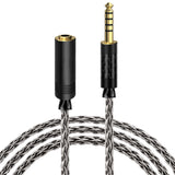Geekria Apollo 4.4mm Balanced Audio Extension Cable, 6N OCC Silver-Plated Copper HiFi Headphone Extension Cord, 4.4mm Male to Female for DAC/AMP, DAP and Audiophile Audio Systems (1.5 m)