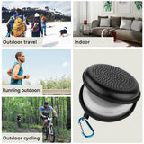 Geekria Speaker Case Cover, Compatible with Bang & Olufsen Beosound A1, Beoplay A1 Case, Protective Waterproof Skin, Replacement Bluetooth Speakers Travel Carrying Case with Keychain Hook (Black)