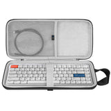 Geekria Slim Keyboards Carrying Case, Compatible with Logitech MX Mechanical Mini, MelGeek O2, Flow Lite 84 / LOFREE Flow84, IQUNIX MQ80, 84 keys Hard Shell Travel bag (Dark Grey)