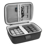 Geekria Portable Number Pad Travel Case for Mechanical Numeric Keypad, Compatible with Qisan 21 Keys Mini Numpad, MOTOSPEED K23, Kinst Numpad 17, Tishled Mechanical Numpad (Dark Grey)