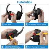 Geekria QuickFit Replacement Ear Pads for Skullcandy Venue Wireless ANC Headphones Ear Cushions, Headset Earpads, Ear Cups Cover Repair Parts (Black)