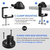 Geekria for Creators Microphone Arm Compatible with HyperX QuadCast, QuadCast S, SoloCast Mic Boom Arm with Table Flange Mount Adapter, Suspension Stand, Desk Mount Holder