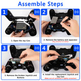 Geekria Replacement Joystick Repair Kit Compatible with Playstation 5, PS4, PS4 Slim, PS4 Pro, CUH-ZCT2, Controller Repair Set (Black)