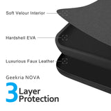 Geekria NOVA Headphones Case for Lay Flat On-Ear/Over-Ear Headphones, Replacement Hard Shell Travel Carrying Bag with Cable Storage, Compatible with BOSE QCUltra, Sony, JBL, B&W Headsets (White)