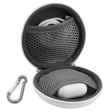 Geekria Shield Case Compatible with JayBird, Bose SoundSport, Jabra Sport, Powerbeats, Headphones, Replacement Protective Hard Shell Travel Carrying Bag with Cable Storage (White)