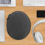 Geekria Shield Headphones Case Compatible with Beats Studio Pro/3/2 Wireless, Replacement Hard Shell Travel Carrying Bag with Cable Storage (Dark Grey)