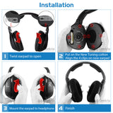 Geekria QuickFit Leatherette Replacement Ear Pads for Sennheiser RS160/170/180, HDR160/170/180 Comfortable Ear Cushions, Repair Parts (Black)