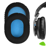 Geekria Comfort Laminated Fabric Replacement Ear Pads for Sennheiser HD8 DJ, HD6 Mix, HD7 DJ Headphones Ear Cushions, Repair Parts (Black)