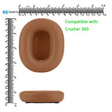Geekria QuickFit Replacement Ear Pads for Skullcandy Crusher 360 Headphones Ear Cushions, Headset Earpads, Ear Cups Cover Repair Parts (Brown)