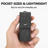 Geekria Portable DAC Carrying Pouch Compatible with FiiO KA13, KA15, KA17, MOONDROP Dawn Pro, HIDIZS S9 Pro Plus, Felt Storage Case, Dark Gray