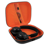 Geekria Shield Case Compatible with B&O Beoplay H95, H9 3rd Gen, H9i, H8, H8i, H6, H4, H2 Headphones, Replacement Protective Hard Shell Travel Carrying Bag with Cable Storage (Black)