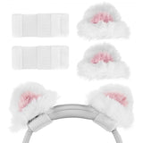 Geekria NOVA Headphone Beam Strap+Cat Ears Attachment Compatible with Bose, Sony, Skullcandy, Beats, Marshall Headphones, Easy DIY Installation, Comfortable & Stylish (White+Pink)