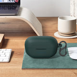 Geekria Silicone Case Cover Compatible with JBL Endurance Race True Wireless Earbuds, Earphones Skin Cover, Protective Carrying Case with Keychain Hook, Charging Port Accessible (Green)