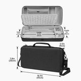 Geekria Audio Interface Carrying Case, Compatible with RØDE RØDECaster Video, EVA Hard Shell Portable Travel Bag (Dark Gray)