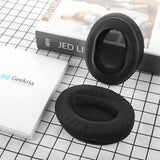 Geekria Comfort Extra Thick Mesh Fabric Replacement Ear Pads for Corsair HS35, HS40, HS45 Headphones Ear Cushions, Repair Parts (Black)
