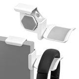 Geekria Clamp-On Headphone Holder for Monitor, Screen-Mount Gaming Headset Hanger Hook, Compatible with Sennheiser, Bose, Beats, Razer, HyperX, Sony Headphones (White / 2 Pack)