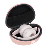 Geekria NOVA Headphone Case Compatible with Beats Solo 4/3/2, Solo Pro, Replacement Hard Shell Travel Carrying Bag with Cable Storage (Pink Marble)