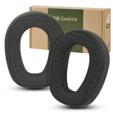 Geekria Comfort Linen Replacement Ear Pads Compatible with Logitech G321, G430 Headphones, Easy Installation Ear Cushions, Headset Earpads, Ear Cups Cover Repair Parts (Dark Gray)