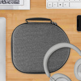 Geekria Shield Headphones Case Compatible with Bang & Olufsen Beoplay HX, H100, H95, H9 3rd Gen, H9i, Beocom Portal, Replacement Hard Shell Travel Carrying Bag with Cable Storage (Dark Grey)