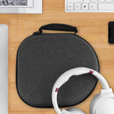 Geekria Shield Headphones Case for Lay Flat Over-Ear Headphones, Replacement Hard Shell Travel Carrying Bag with Cable Storage, Compatible with Steelseries, B&W, Skullcandy Headsets (Grey)