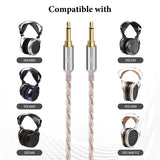 Geekria Apollo 4.4mm Balanced Male to Dual 2.5mm Male Headphone Upgrade Cable Compatible with HIFIMAN HE400S, HE-400i, HE560, HE350, HE1000 V2, 4-Core 6NOCC Copper Wire (8.2FT / 2.5M)