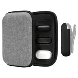 Geekria Hard Carrying Travel Case Compatible with Plaud NotePin & NotePin S Digital Recorder, Includes Silicone Protective Case and Travel Storage Box with Cable Storage (Grey)