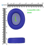 Geekria QuickFit Replacement Ear Pads for JBL JR460 Headphones Ear Cushions, Repair Parts (Dark Blue)