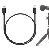 Geekria for Creators Micro USB to Lightning Microphone Cable 3.3 ft / 100 CM, Compatible with Shure MV88+, MV5, MVi, Replacement Mic Cord (Black)