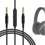 Geekria Audio Cable with Mic Compatible with Edifier STAX SPIRIT S5, W800BT Headphones, 1/8" (3.5mm) to 3.5mm Replacement Stereo Cord with Inline Microphone and Volume Control (4 ft/1.2 m)