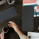 Geekria Keyboard Carrying Case, Hard Shell Protective Travel Bag for Small Compact Keyboard, Compatible with Logitech Pebble Keys 2 K380s/ K380 (Dark Gray)