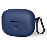 Geekria Silicone Case Cover Compatible with B&W Pi8 True Wireless Earbuds, Protective Earphones Skin Cover with Keychain Hook, Charging Port Accessible, Front LED Visible (Blue)