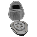 Geekria Shield Case Compatible with WI-1000XM2, WI-1000X, WI-C600N, SMR-10, H700, EX750BT Neckband Earbuds, Replacement Protective Hard Shell Travel Carrying Bag with Cable Storage (Dark Gray)
