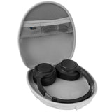 Geekria Shield Headphones Case Compatible with Audio-Technica ATH-SR50BT, ATH-MSR7, ATH-ANC700BT, ATH-SR30BT Case, Replacement Hard Shell Travel Carrying Bag with Cable Storage (Seashell, White)