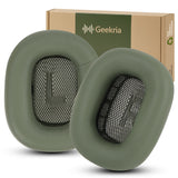 Geekria Elite Sheepskin Replacement Ear Pads for Apple AirPods MAX (A2096)/MAX2 (A3184) Headphones Ear Cushions, Repair Parts (Green)