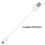 Geekria Micro-USB Headphones Short Charger Cable Compatible with Headphones, Android Phones, Tablets, USB to Micro-USB Replacement Power Charging Cord (1ft / 30cm)