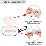 Geekria Silicone Cover Case for Samsung Galaxy Buds+, Buds 2 True Wireless Earbuds, Earbud Protection with Keychain (White)