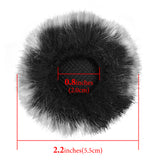 Geekria for Creators Furry Windscreen Compatible with BOYA Omic Wireless Mic, Mic DeadCat Wind Cover Muff, Fluff Cover Windshield, Wind Noise Reduction (Grey / 2 Pack)