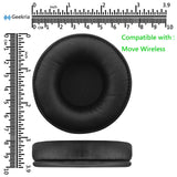 Geekria QuickFit Replacement Ear Pads for Jabra Move Wireless Headphones Ear Cushions, Headset Earpads, Ear Cups Cover Repair Parts (Black)