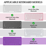 Geekria Compact Keyboard Case, Vegan Leather Travel Case with Phone and Tablet Holder, Compatible with Logitech Pebble Keys 2 K380s / K380, Magic Keyboard (Daydream Mint)