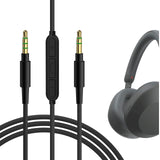 Geekria Audio Cable with Mic Compatible with Sony WH-1000XM6/1000XM5, XB910N/XB900N, H910N, MDR-1R Headphones, 3.5mm Replacement Stereo Cord with Inline Microphone (4 ft/1.2m)