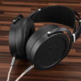 Geekria Apollo Copper Silver Braid Upgrade Audio Cable Compatible with HIFIMAN SUNDARA, Ananda Arya, HE4XX, Edition XS 3.5mm (1/8'') Male Replacement Headphones Cord (4.9ft/1.5m)