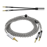Geekria Apollo Silver-Plated Copper Upgrade Audio Cable Compatible with VZR Model One/MKII Gaming Headset, 3.5mm (1/8'') to Dual 3.5mm Replacement Headphones Cord (4.9 ft / 1.5 m)