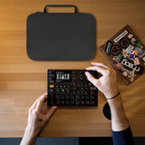 Geekria Audio Interface Carrying Case, Compatible with Elektron Digitakt II / Digitone II / Syntakt 12 / Analog Heat MKII / Hard Shell Travel Bag (Dark Gray)