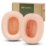 Geekria Comfort Mesh Fabric Replacement Ear Pads Compatible with AirPods MAX (A2096), AirPods MAX2 (A3184) Headphones, Ear Cushions (Orange)