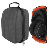 Geekria Shield Case for Large-Sized Over-Ear Headphones, Replacement Hard Shell Travel Carrying Bag with Cable Storage, Compatible with HiFiMAN Sundara, Ananda, HE400se and More (Dark Grey)